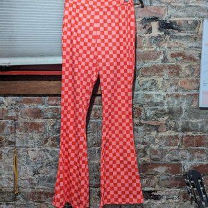 Pink checkered pants